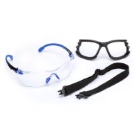 Sikkerhedsbrille kit 3M Solus 1000 bl/sort klar