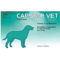 Capstar 6 tabletter til  hund 11-57 kg