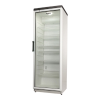 Whirlpool PRO hvid køleskab glasdør 290 L.